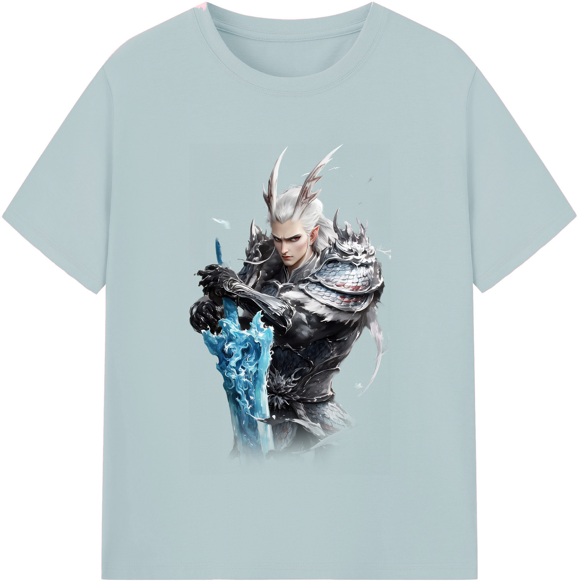 （画像用） Ne Zha 2 ナタ 魔童の大暴れ 綿100％半袖Tシャツ（フロントプリント）